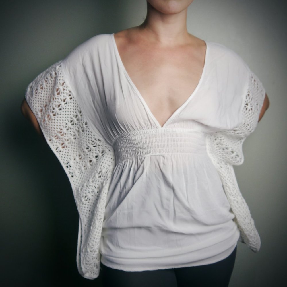 Victoria's Secret White Bohemian Blouse  | Size S